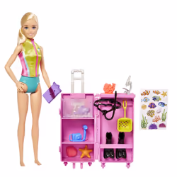 Barbie Marine Biologist Doll and Playset (Light Skin Tone), Fashion doll, Female, 3 yr(s), Girl, 220 mm, 65 g
