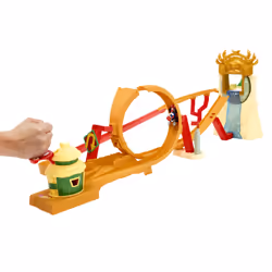 Hot Wheels Mario Kart The Super Mario Bros. Movie Jungle Kingdom Raceway Playset with Mario Die-Cast Toy Car, Play vehicle tr ...