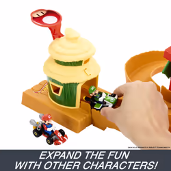 Hot Wheels Mario Kart The Super Mario Bros. Movie Jungle Kingdom Raceway Playset with Mario Die-Cast Toy Car - Additional view 8