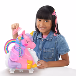 Polly Pocket Rainbow Unicorn Salon, Salon & spa, 4 yr(s), Multicolour, Plastic
