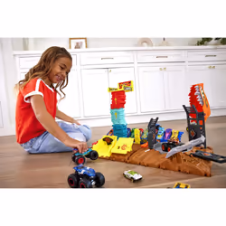 Hot Wheels Monster Trucks ARENA SMASHERS Demo Derby Car Jump Challenge
