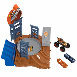 Hot Wheels Monster Trucks ARENA SMASHERS Tiger Shark Spin-Out Challenge, Monster truck & track set, 4 yr(s), Plastic, Metal,  ...