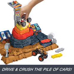 Hot Wheels Monster Trucks HOT WHEELSMonster Trucks Arena Smashers BONE SHAKER ULTIMATE CRUSH YARD Playset - Additional view 6