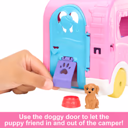 Barbie Chelsea 2-in-1 Camper Playset with Small Doll, 2 Pets & 15 Accessories - Additional view 4