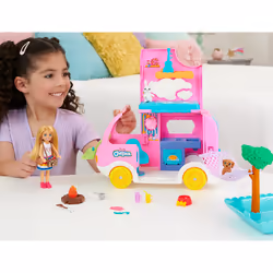 Barbie Chelsea 2-in-1 Camper Playset with Small Doll, 2 Pets & 15 Accessories - Additional view 8