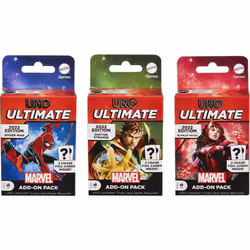 Mattel Games UNO Ultimate Marvel Add-On 3-Pack Set with Collectible Ch