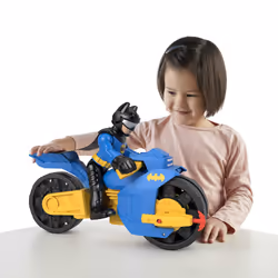 Fisher-Price Imaginext DC Super Friends Batcyle XL & Batman, Motorcycle, 3 yr(s), Plastic, Black, Blue, Yellow