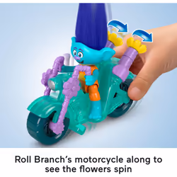 Fisher-Price Imaginext DreamWorks Trolls Toys Sparkle & Roll Pack  Poppy Branch & Guy Diamond Figures for Pretend Play Kids Ages 3+ Years