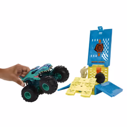 Hot Wheels Monster Trucks MEGA-WREX CRASH CAGE Playset