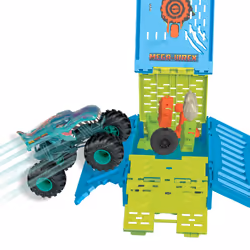 Hot Wheels Monster Trucks MEGA-WREX CRASH CAGE Playset
