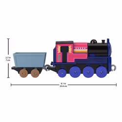 Thomas The Tank Engine Ashima Metal Push Locomotive Die-Cast Train wit