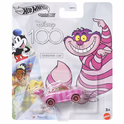 Hot Wheels Disney 100 Character Cars Cheshire Cat 1:64 Scale Collectible Toy Car from Alice in Wonderland