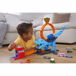 Hot Wheels City T-Rex Loop and Stunt Playset, Track Set with 1 Toy Car, Racing vehicle & track set, 4 yr(s), Plastic, Multico ...
