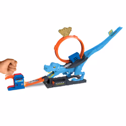Hot Wheels City T-Rex Loop and Stunt Playset, Track Set with 1 Toy Car