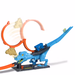 Hot Wheels City T-Rex Loop and Stunt Playset, Track Set with 1 Toy Car - Additional view 4
