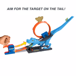 Hot Wheels City T-Rex Loop and Stunt Playset, Track Set with 1 Toy Car - Additional view 6