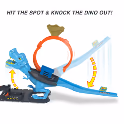 Hot Wheels City T-Rex Loop and Stunt Playset, Track Set with 1 Toy Car - Additional view 8