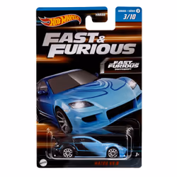 Hot Wheels Fast & Furious Mazda RX-8, Car, 3 yr(s), Plastic, Blue