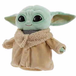 Star Wars Grogu Plush with Beskar Armor, Soft Doll Inspired by Star Wars Mandalorian Book of Boba Fett, Travel Toys and Gifts for Kids