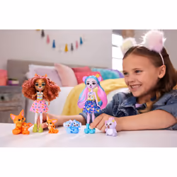 Enchantimals Glam Party FILIGREE FOX FAMILY Dolls