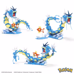 MEGA Pokémon Magikarp Building Toy Kit with 2 Action Figures (411 Pieces) for Kids