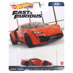 Hot Wheels Fast & Furious HNW49, Car, 3 yr(s), Metal, Plastic, Red