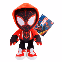 Mattel Marvel Plush Miles Morales Soft Doll, 8-inch Collectible Stuffed Super Hero Figure, Cartoon character, 3 yr(s)