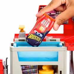 Disney Pixar Cars Disney and Pixar Cars Color Changers Mobile Paint Shop Mack Playset with 1 Toy Car & Accessories