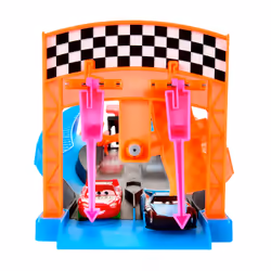 Disney Pixar Cars Disney and Pixar Cars Glow Racers Launch & Criss-Cross Playset with 2 Glow-in-the-Dark Vehicles