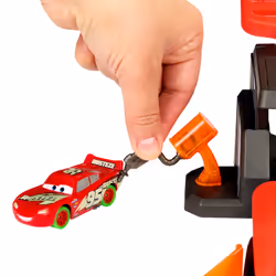 Disney Pixar Cars Disney and Pixar Cars Glow Racers Launch & Criss-Cross Playset with 2 Glow-in-the-Dark Vehicles