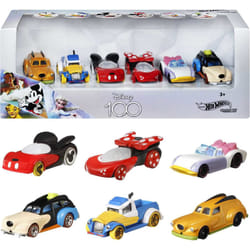 Hot Wheels Mattel Disney Character Cars  6-Pack 1:64 Scale Toy Cars in Collectible Packaging: Mickey  Minnie  Pluto  Daisy  Donald & Goofy