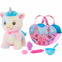 Barbie Stuffed Animals  Unicorn Toys  Plush Unicorn with Dessert-Theme