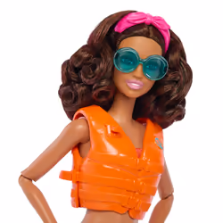 Barbie Doll with Surfboard and Puppy, Poseable Brunette Beach Doll - Additional view 5