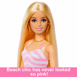 Barbie Blonde Doll with Swimsuit and Beach-Themed Accessories - Additional view 7