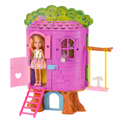 Barbie Chelsea Doll and Treehouse Playset with Pet Puppy