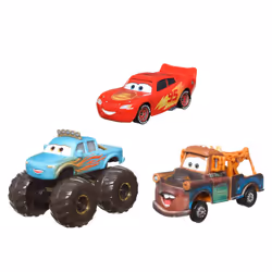 Mattel Disney Pixar Cars Mini Racers 3-Pack of Small Die-Cast Toy Cars & Trucks Inspired by Favorite Characters (Styles May V ...