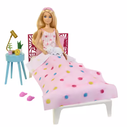 Barbie Bedroom Playset & Doll, Fashion doll, Female, 3 yr(s), Girl, 70 mm, Multicolour