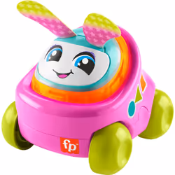 Fisher-Price Baby Learning Toy DJ Buggy Pink Push-Along Car with Music & Lights for Crawling Play for Infants Ages 9+ Months
