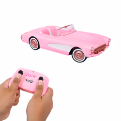 Hot Wheels R/C RC Barbie Corvette, Remote Control Corvette from Barbie The Movie, Car, 4 yr(s), AA, Plastic, Pink, White