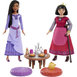 Mattel Disney Wish Toys  Best Friends Tea Time Playset with Asha & Dahlia of Rosas Dolls  2 Figures  1 Table & 10 Accessories  Inspired by the Movie