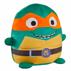 Mattel Teenage Mutant Ninja Turtles: Mutant Mayhem Plush Toys Cuutopia  10 Inch Rounded Michelangelo Kawaii-Style Plush  Orange Masked Mikey