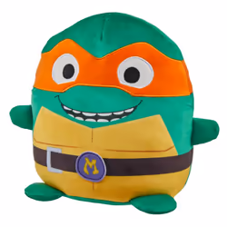 Mattel Teenage Mutant Ninja Turtles: Mutant Mayhem Plush Toys Cuutopia  10 Inch Rounded Michelangelo Kawaii-Style Plush  Orange Masked Mikey