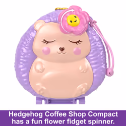 Polly Pocket Hedgehog Coffee Shop Compact, Cafe, 4 yr(s), Multicolour, Plastic