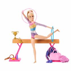 Barbie Gymnastics Playset, Fashion doll, Female, 3 yr(s), Girl, 323.9 mm, Multicolour