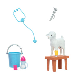 Barbie 65th Anniversary Doll & 10 Accessories, Farm Veterinarian Set