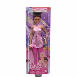 Barbie Careers Figure Skater Doll & Accessories, Brunette in Removable Skate Outfit with Trophy - Additional view 7