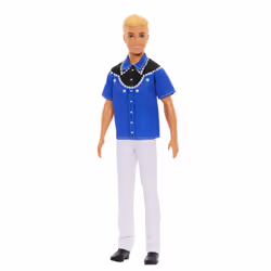 Barbie Fashionistas 65th Anniversary Blonde Ken Doll, Western Look, Fashion doll, Male, 3 yr(s), Girl, Multicolour