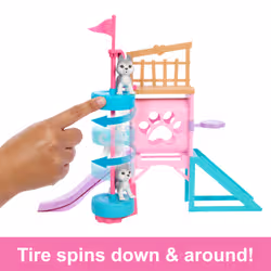 Barbie and Stacie to the Rescue Puppy Playground Playset with Doll, 3 Pet Dog Figures & Accessories - Additional view 2