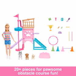 Barbie and Stacie to the Rescue Puppy Playground Playset with Doll, 3 Pet Dog Figures & Accessories - Additional view 4