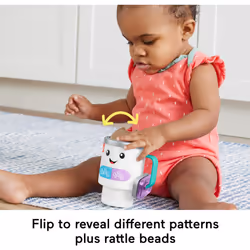 Fisher-Price Laugh & Learn Baby & Toddler Toy Wake Up & Learn Coffee Mug with Lights Music and Learning Content for Ages 6+ Months